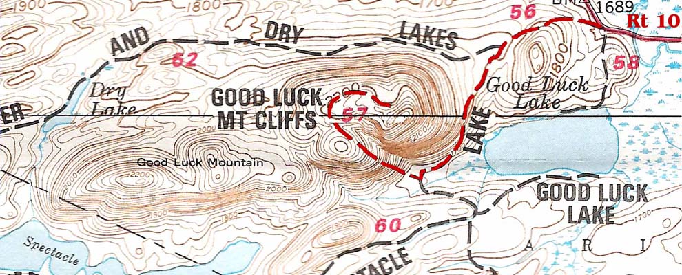 Good Luck Cliffs Trailmap